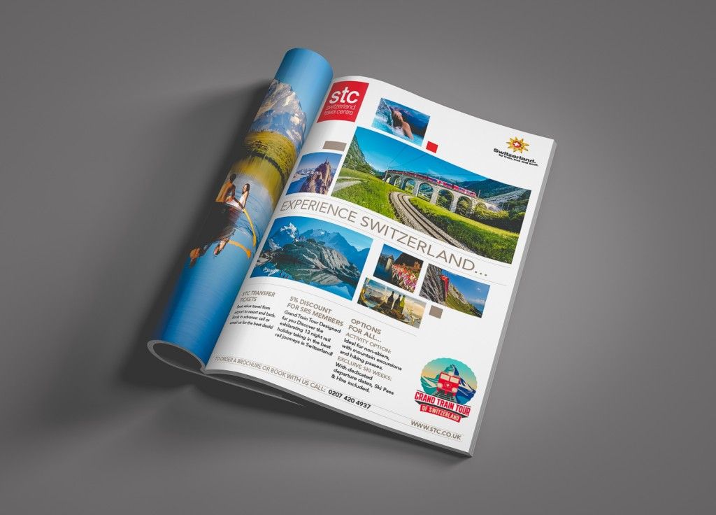 New Branding, Website, Photography and Print for Switzerland Travel Centre 2
